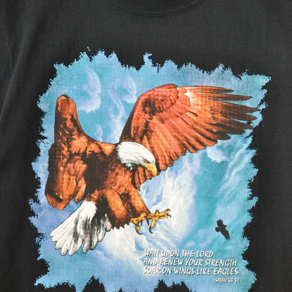 Vintage Eagle Bible Verse T-shirt - Picture 3 of 5